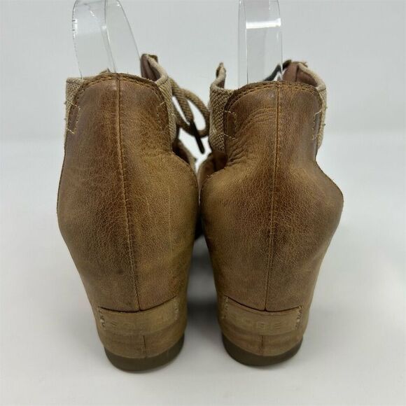 Sorel Women's Joanie Caged Wedge Lace Up Sandals Brown Size 10 Summer Casual - Picture 8 of 14
